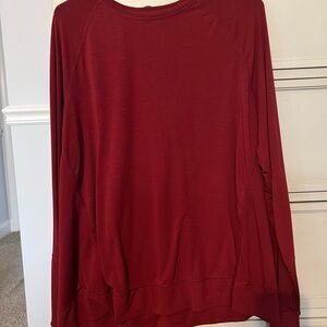 Women's Red Long Sleeve Top